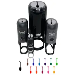 Shovel Silhouette Tools Self-Inking Rubber Stamp for Stamping Crafting Planners Blue