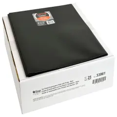 C-Line 2-Pocket Poly Portfolio with Prongs, Black, Pack of 25