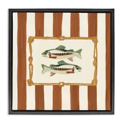 Stupell Industries Rope Bordered Fish Floating Frame, design by Veronica Lara