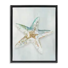 Stupell Industries Muted Starfish Serenity Floating Frame, design by Hannah Dawson