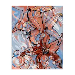 Stupell Industries Aquatic Starfish And Bubbles Canvas, design by Susan Lugar