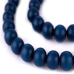 The Bead Chest Natural 14mm Wooden Beads in Blue - Azul for Jewelry Making &ndash; Round Loose Wood Spacer Beads I Approximately 30 Beads