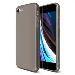 Translucent Matte Case For iPhone SE 2020 (2nd Gen), Semi-Transparent Smooth Touch Soft TPU Thin Cover Gray, by Insten Grey