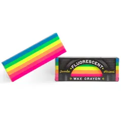 eeBoo: Jumbo Wax Crayon: Rainbow Fluorescent &ndash; 6 Vibrant Colors in One Chunky Crayon, 4" x 1.5" x 0.625" Block, Art & Coloring Supplies, Kids Ages 3+