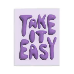 Stupell Industries Take It Easy Letters Wall Plaque Art Design by Victoria Barnes 