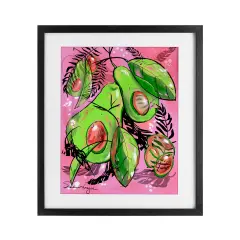 Stupell Industries Vibrant Avocado Collage Framed Print Under Glass, design by Susan Lugar
