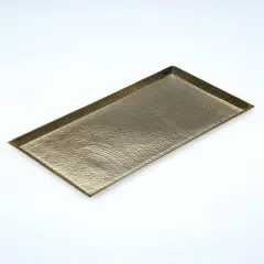 Luxury Gold Metal Tray &ndash; Decorative and Functional Accent, 17" x 9"
