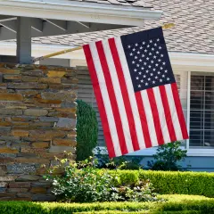 Northlight Patriotic Embroidered USA Outdoor House Flag - 40" x 28" Red