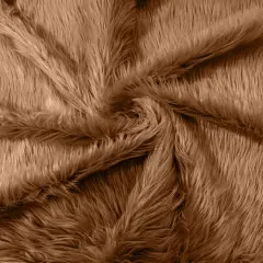 1 Yard Solid Faux Fox Fur Fabric for Cosplay Crafts Home Decor and Upholstery Dark Camel
