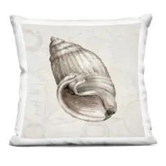 Stupell Industries Seashell over Vintage Map Decorative Printed Pillow design by Conrad Knutsen, 18 x 7 x 18