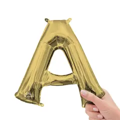 Anagram&reg; 16 Inch Letter A White Gold Air Fill Only
