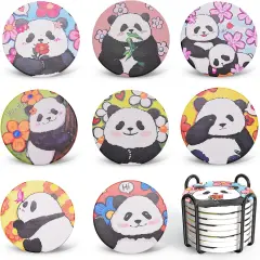 8 Pieces Drink Coasters with Holder