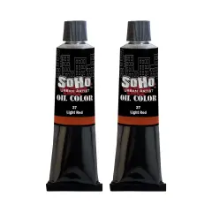 SoHo Urban Artist Oil Paint - 2 Pack, Light Red 2 Pack - 170 ml Tube - Best Valued Oil Colors for Painting with Excellent Pigment Load