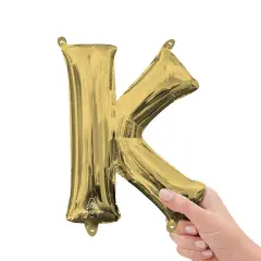 Anagram&reg; 16 Inch Letter K White Gold Air Fill Only