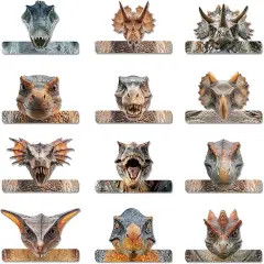 24 Pieces Dinosaur Party Hats Dinosaur Headbands Paper Crowns for Kids Party Favors Dinosaur Birthday Party Supplies