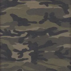 French Terry Camouflage Print Fabric 1 Yard Soft Stretch Cozy Texture 58/60" Wide Sage