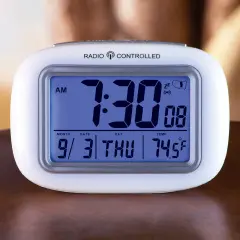 Collections Etc Cordless Atomic Digital Alarm Clock