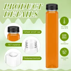 50 Pack Plastic Juice Bottles