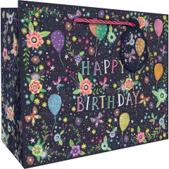 Pack/6: Beautiful Birthday Gift Bag - 17-1/2 x 7 x 14"