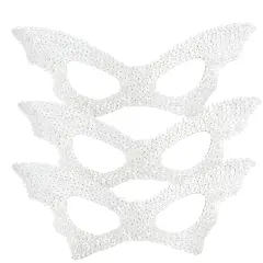 Bat Mask Sequin White