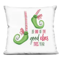 Stupell Industries Festive Be A Good Elf Decorative Printed Pillow design by Dogwood Portfolio, 18 x 7 x 18