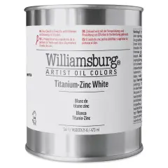 Williamsburg Handmade Oil Paint - Titanium-Zinc White, 16 oz can