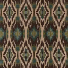 Sea - AquaTeal,brown AbstractGeometric,global Upholstery Fabric 54 Inches"