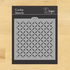 Swiss Dot Lattice Cookie & Craft Stencil | CM002 by Designer Stencils | Cookie Decorating Tools |