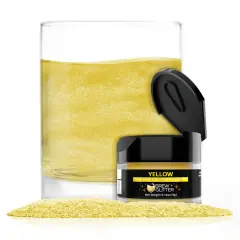 Brew Glitter - Yellow Edible Drink Glitter (4g, x1 Flip-Cap Jar) for Beer, Cocktails and Beverages