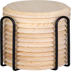 12Pcs Round Wooden Plaques for Crafts