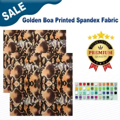 Golden Boa Printed Spandex Fabric
