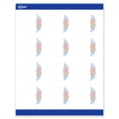 Avery Printable Round Business Cards with Sure Feed Technology, Pre-Printed Floral Design, Matte White, 2" Diameter, Laser & Inkjet Compatible, 120 Total, Great for Branding, Marketing, and Events