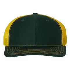 Richardson&reg; Snapback Trucker Cap D Green/ Yellow