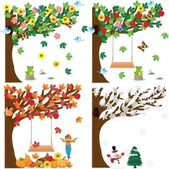 198Pcs Classroom Tree Bulletin Board Decor