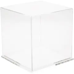 Plymor Clear Acrylic Display Case, 7" x 7" x 7" Clear Base