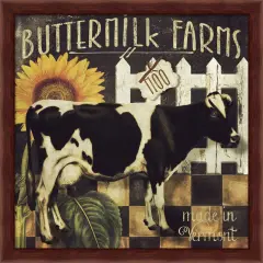 Vermont Farms II by Color Bakery 13" x 13" Framed Wall Art