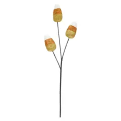 16" Glittered Halloween Candy Corn Pick