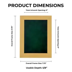 Classic Natural Wood Shadow Box Frame with Acrylic Front - Forest Green Suede Backing, 30 Sizes