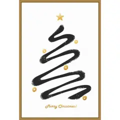 Merry Christmas by Amini54Framed Canvas Wall Art