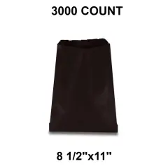 Colored Paper Merchandise Bags 8 1/2" x 11" Black