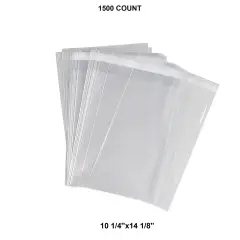 Durable Lip & Tape Self-Sealing Bags 10 1/4" x 14 1/8" 1.6 mil