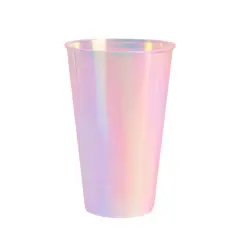 IRIDESCENT PLASTIC PARTY CUPS
