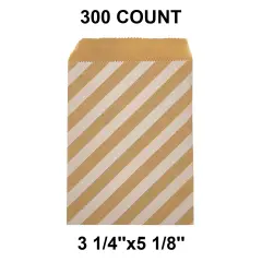 Petite White Paper Merchandise Bags 3 1/4" x 5 1/8" Diagonal