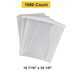 Durable Self-Sealing Bags with Lip 16 7/16" x 20 1/8" 1.6 mil
