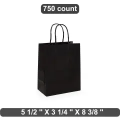 Extra-Large Kraft Shopping Bags 5.5" x 3.25" x 8.375"
