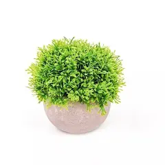 2 Green 5" Mini Boxwood Topiary ARTIFICIAL PLANTS Planter Pots Home Decorations