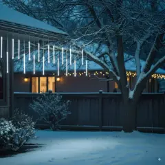 Perfect Holiday 8 Tubes Snowfall 50cm - Icicle Lights White