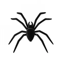 8" Black Flocked Spider