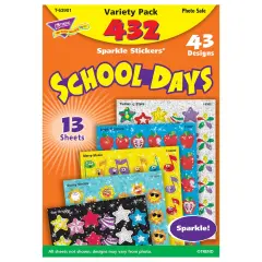 School Days Sparkle Stickers&reg; Variety Pack, 432 ct