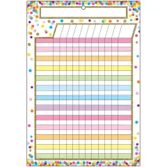Smart Poly&trade; Chart, 13" x 19", Confetti Incentive, w/Grommet
